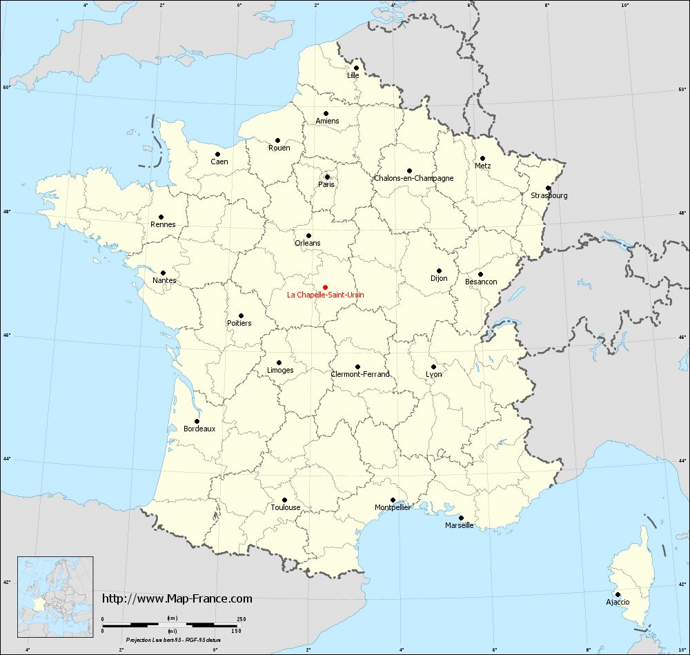 Carte administrative of La Chapelle-Saint-Ursin